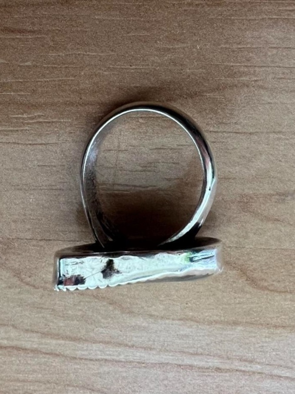 VINTAGE STERLING ABALONE RING 8 - Picture 6 of 6